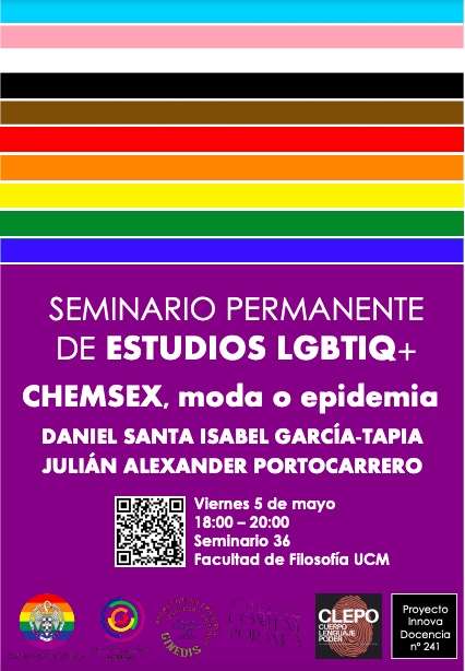 Seminario Permanente de Estudios LGBTIQ+: "CHEMSEX, moda o epidemia" - 2
